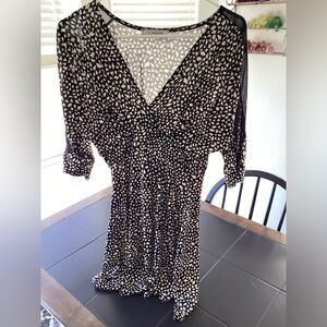 S Twelve Mid Plunge Neck Dress Small